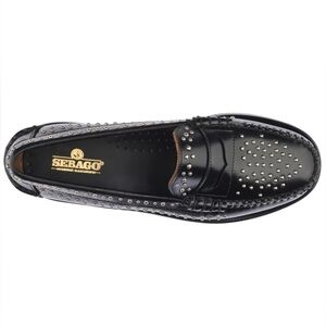 NWOT Sebago Black Loafers with Silver Accents-DAN STUDS WOMAN - BLACK Size US9.5